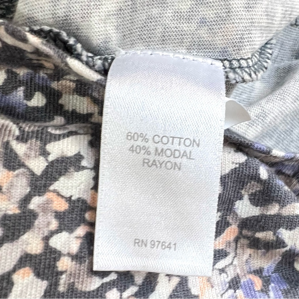 J. Jill Pure Jill Abstract Print A Line Knit Dress L Gray Stretch Normcore Comfy - Picture 8 of 8